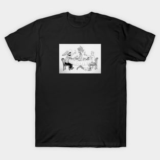 Tintin and Haddock B&W T-Shirt